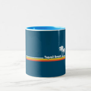 Topsail Beach North Carolina Two-Tone Coffee Mug