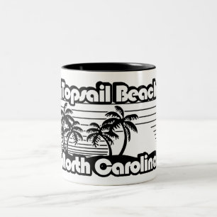 Topsail Beach North Carolina Two-Tone Coffee Mug