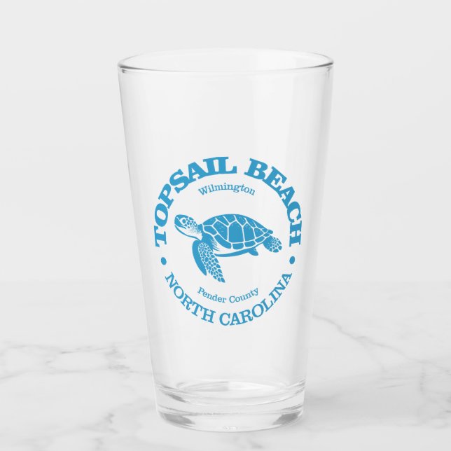 Topsail Beach (sea turtle) Glass (Front)