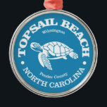 Topsail Beach (sea turtle) Metal Tree Decoration<br><div class="desc">Topsail Beach,  North Carolina.</div>