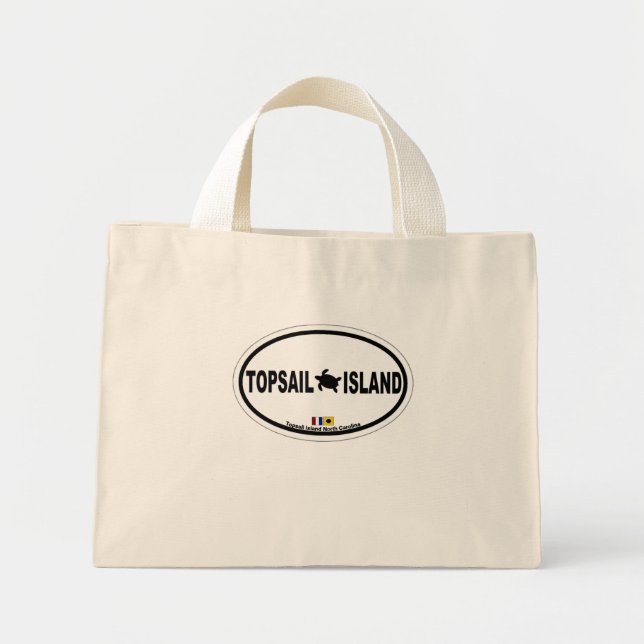 Topsail Island. Mini Tote Bag (Front)