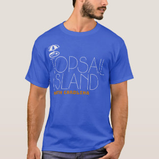 Topsail Island North olina Summertime Umbrella T-Shirt