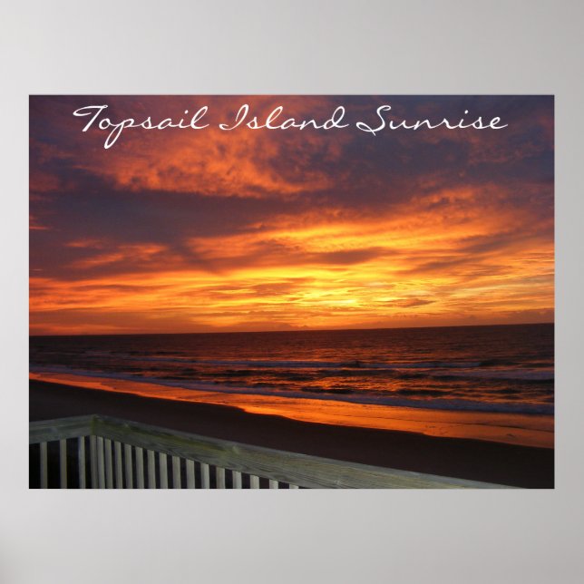 Topsail Island Sunrise Poster (Front)
