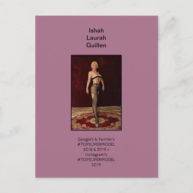 #TOPSUPERMODEL Ishah Laurah Invitation Postcard (Front)