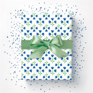Topsy Tulip in Blue and Green Wrapping Paper