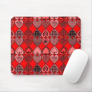 Topsy Turvy Hearts Mouse Mat