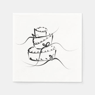 Topsy Turvy Wedding Napkins