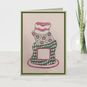 Topsy Turvy Whimsical Birthday Cake Card