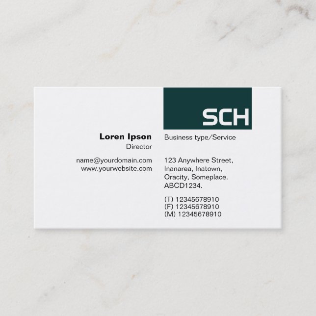 TopTag - Dark Green Business Card (Front)
