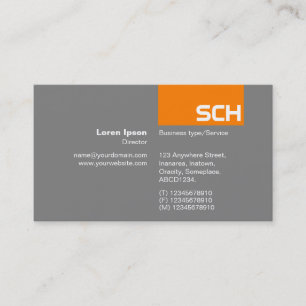 TopTag - Orange on 50% Black Business Card