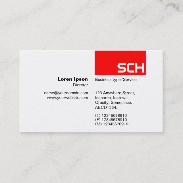 TopTag - Red Business Card (Front)