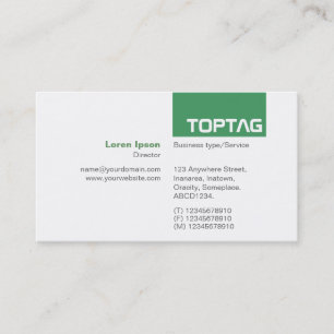 TopTag v2 - Army Green Business Card