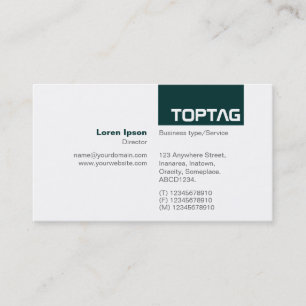 TopTag v2 - Dark Green Business Card