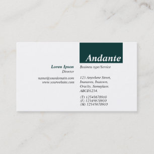 TopTag v3 - Dark Green Business Card