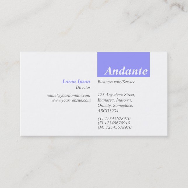 TopTag v3 - Pastel Blue Business Card (Front)