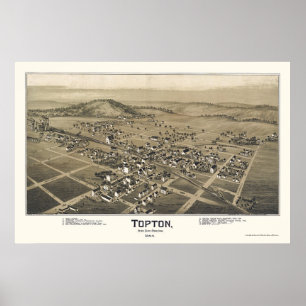 Topton, PA Panoramic Map - 1893 Poster