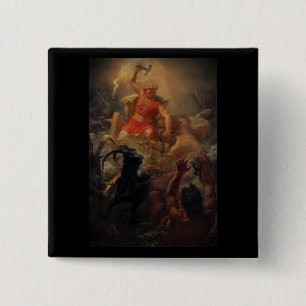 Tor Battles the Giants 15 Cm Square Badge