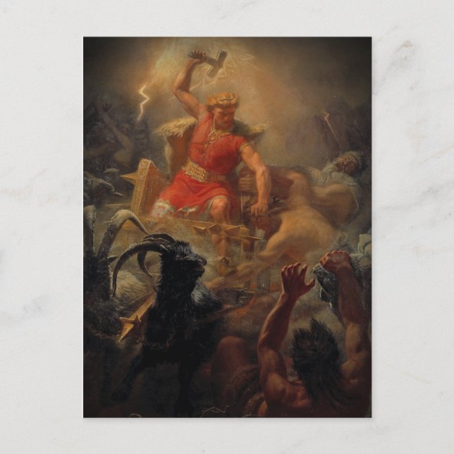 Tor Battles the Giants Postcard (Front)