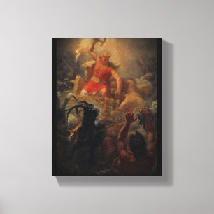 Tor Battling the Giants Canvas Print