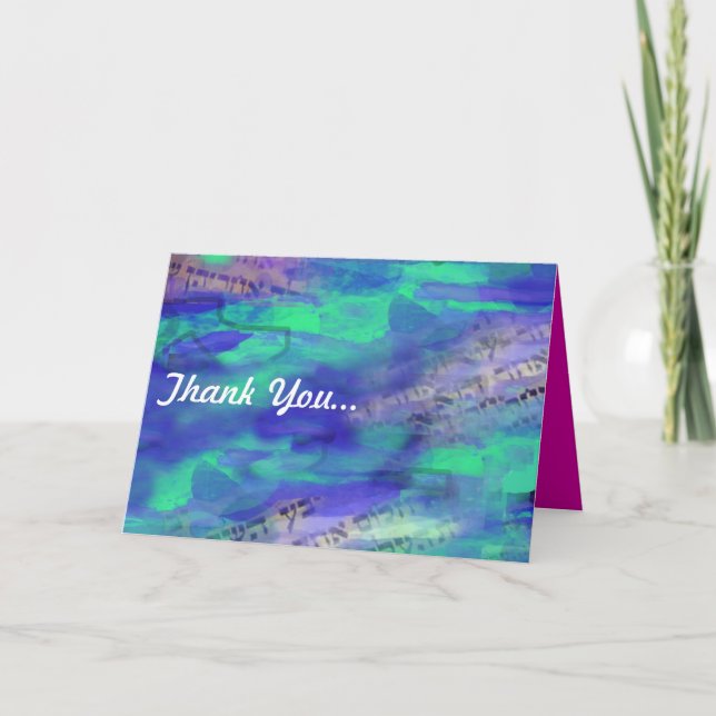 Torah Bar Bat Mitzvah Folded Thank You Card (Front)