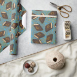 Torah Books Wrapping Paper<br><div class="desc">A Wrapping Paper For Hanukkah  Patterned With The Holy Books Of The Jewish Faith</div>