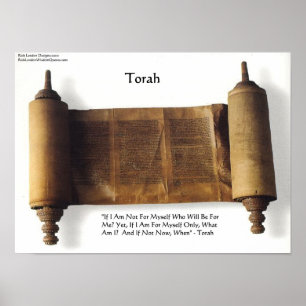Torah "If Not For Myself" Wisdom Quote Poster