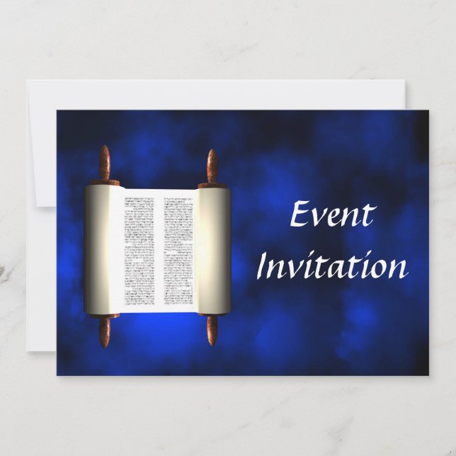 Torah Light Bar Mitzvah Invitation (Front)
