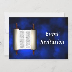 Torah Light Bar Mitzvah Invitation