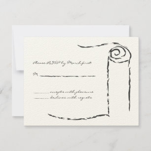 Torah Scroll Bar Mitzvah RSVP Card