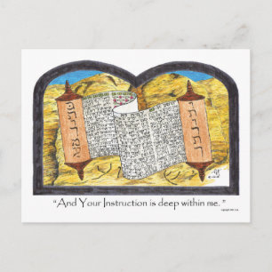 Torah Scroll Postcard