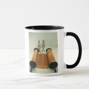 Torah scroll with Silver Crown finials Mug