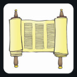 Torah Square Sticker<br><div class="desc">Celebrate the holidays with this festive design.</div>