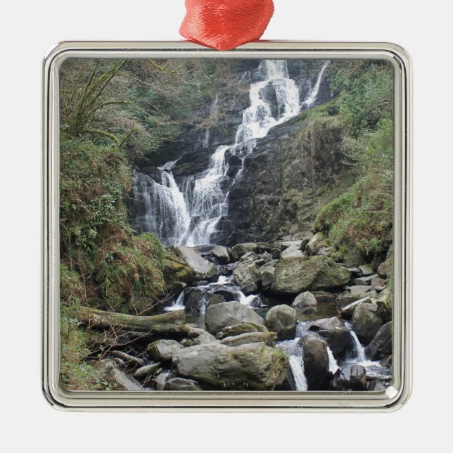 Torc Waterfall, Killarney Ireland Metal Tree Decoration (Front)