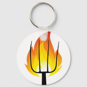 Torch and Pitchfork Key Ring