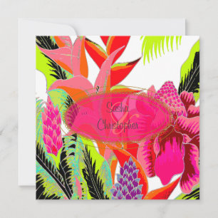 Torch Ginger+heliconia/Luau Wedding Invitation