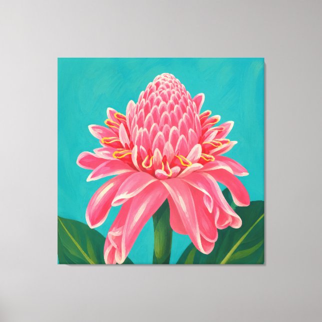 torch ginger painting canvas print (Front)