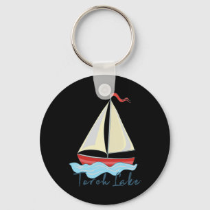 Torch Lake Michigan Sailing Boating Sail Boat Naut Key Ring