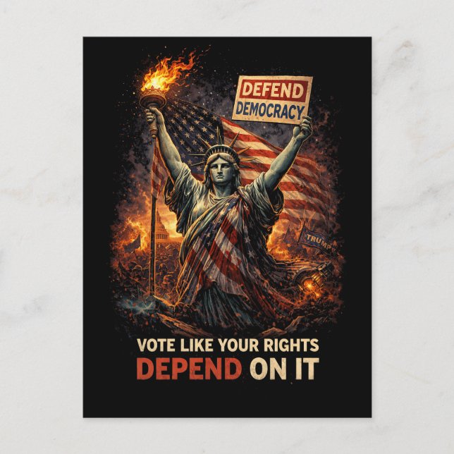Torch of Democracy Postcard (Front)