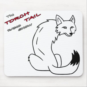 Torch Tail Radio Show Sitting Coyote on a Mouse Pa Mat
