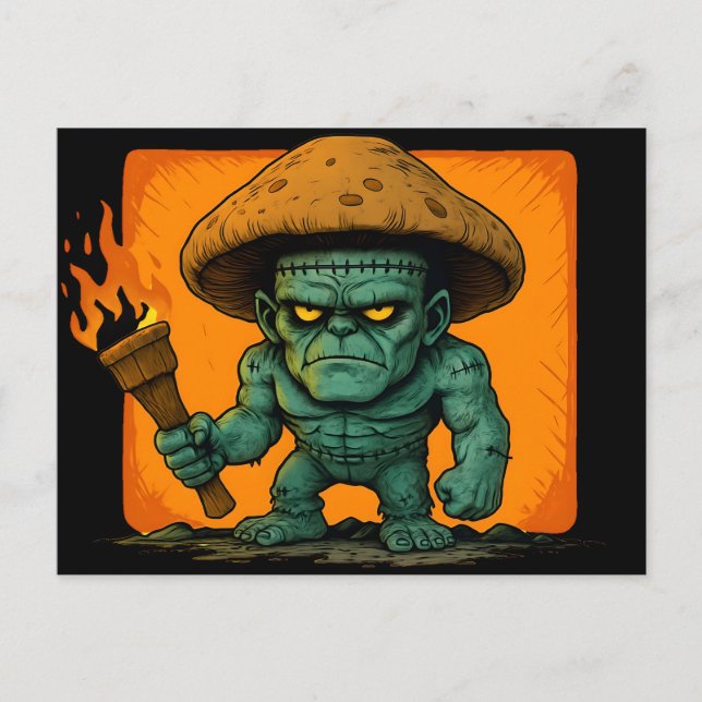 Torch & Temper-Mushroom Beast Holiday Postcard (Front)