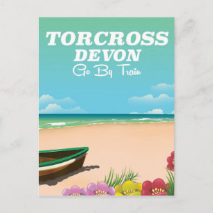 Torcross, Devon beach holiday poster Postcard