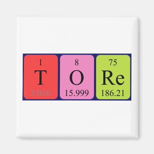Tore periodic table name magnet (Front)