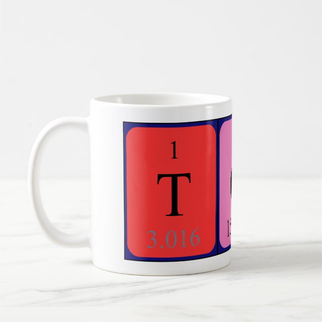 Tore periodic table name mug (Left)