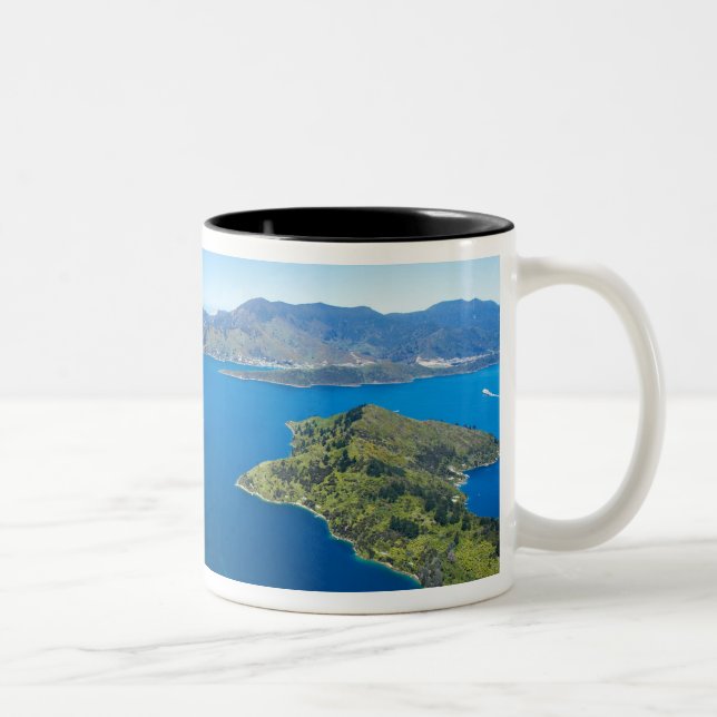 Torea Bay, Queen Charlotte Sound, Marlborough Two-Tone Coffee Mug (Right)