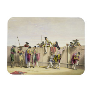 Toreros Reposing between the Bulls, 1865 (colour l Magnet