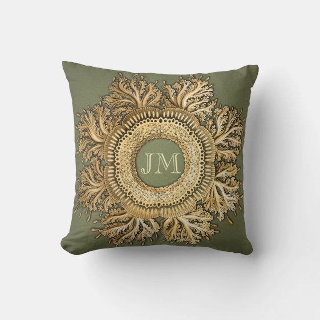 Toreuma Bellagemma gold & Green Cushion (Front)