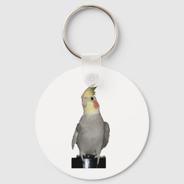 Tori the majestic cockatiel key ring (Front)