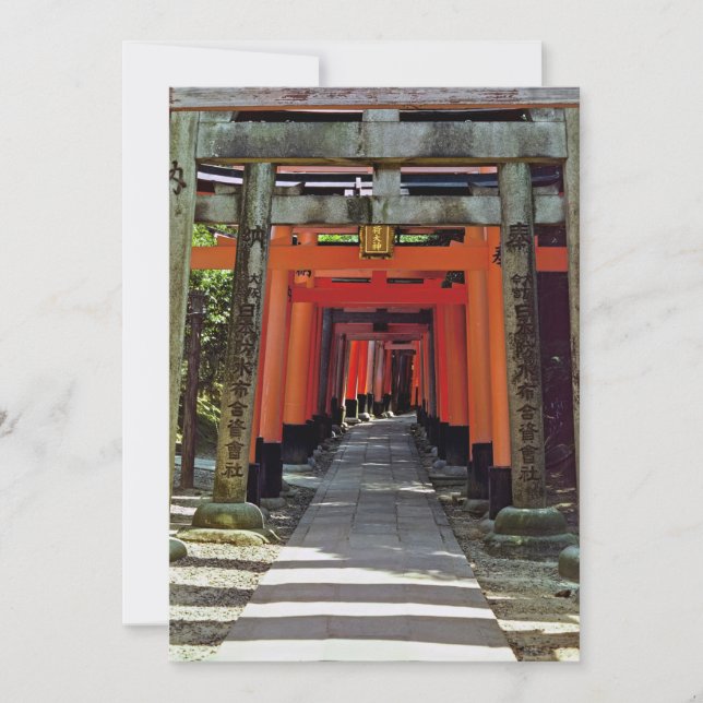 Torii gates - Kyoto, Japan, Asia Invitation (Front)