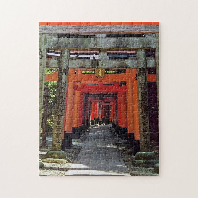 Torii gates - Kyoto, Japan, Asia Jigsaw Puzzle (Vertical)
