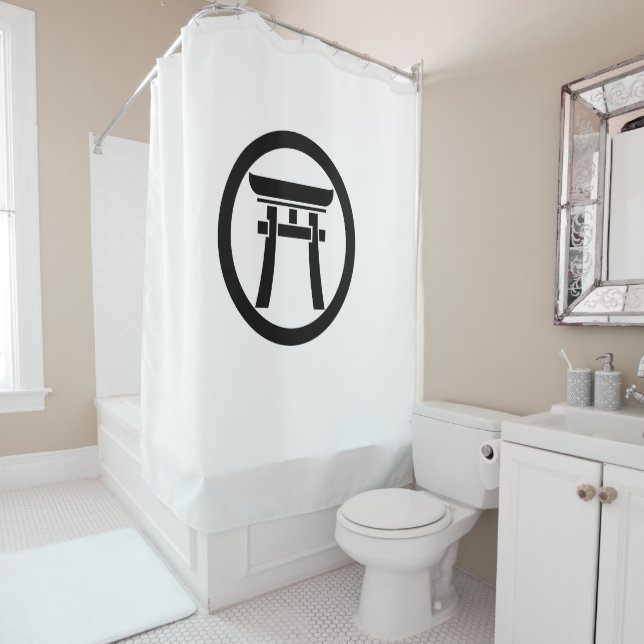 Torii in a circle shower curtain (In Situ)